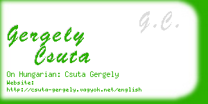 gergely csuta business card